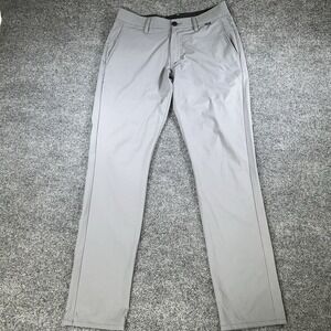 Travis Mathew Pants Men 30 (Fit 32x32) Gray Open to Close Ripstop Golf Chino
